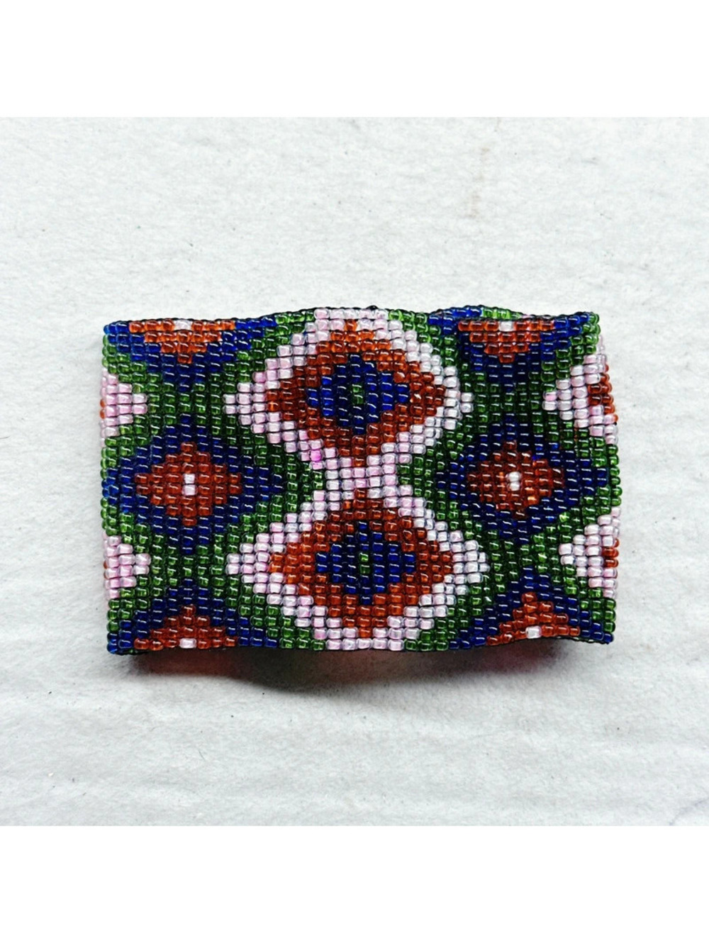 4665gc. Green Seed Bead Bracelet